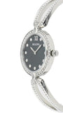 Bulova Crystal Black Mother of Pearl Dial Silver Steel Strap Watch for Women - 96L224 Authentic Buy Shop Now