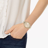 Michael Kors Sofie Quartz Gold Dial Gold Steel Strap Watch For Women - MK3881 Authentic Buy Shop Now