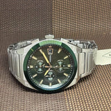 Fossil Everett Chronograph Green Dial Silver Steel Strap Watch for Men - FS5964 Authentic Buy Shop Now