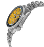 Seiko 5 Sport SKX GMT US Special Creation Automatic Yellow Dial Silver Steel Strap Watch for Men - SSK017K1 Authentic Buy Shop Now