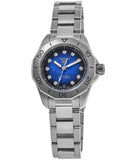 Tag Heuer Aquaracer Professional 200 Automatic Diamond Blue Dial Silver Steel Strap Watch for Women - WBP2411.BA0622 Authentic Buy Shop Now