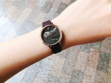 Emporio Armani Quartz Grey Dial Brown Leather Strap Watch For Women - AR11172 Authentic Buy Shop Now