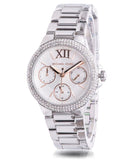Michael Kors Camille Chronograph White Dial Silver Steel Strap Watch For Women - MK7198 Authentic Buy Shop Now