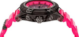 Versace Icon Active Chronograph Quartz Black Dial Pink Rubber Strap Watch For Men - VEZ700221 Authentic Buy Shop Now