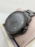 Michael Kors Brecken Chronograph Black Dial Black Steel Strap Watch For Men - MK8482 Authentic Buy Shop Now