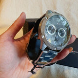Tommy Hilfiger Blaze Chronograph Black Dial Silver Steel Strap Watch For Men - 1792029 Authentic Buy Shop Now
