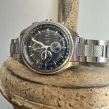 Armani Exchange The Driver Chronograph Black Dial Silver Steel Strap Watch For Men - AX1612 Authentic Buy Shop Now