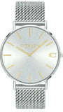 Coach Charles Silver Dial Silver Mesh Bracelet Watch for Men - 14602439 Authentic Buy Shop Now