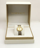 Versace Mini Virtus Quartz White Dial Gold Steel Strap Watch For Men - VET300221 Authentic Buy Shop Now