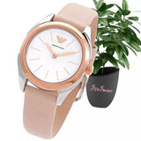 Emporio Armani Valeria Quartz White Dial Beige Leather Strap Watch For Women - AR11031 Authentic Buy Shop Now