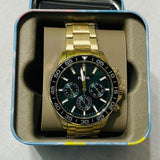 Fossil Bannon Multifunction Chronograph Green Dial Gold Steel Strap Watch for Men - BQ2493 Authentic Buy Shop Now