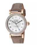 Coach Madison Diamonds White Dial Beige Leather Strap Watch for Women - 14503394 Authentic Buy Shop Now