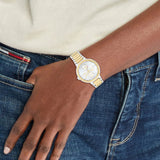 Tommy Hilfiger Joy Chronograph Silver Dial Two Tone Steel Strap Watch for Women - 1782534 Authentic Buy Shop Now