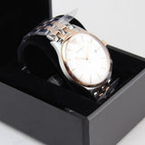 Emporio Armani Lambda Analog Silver Dial Two Tone Steel Strap Watch For Men - AR11044 Authentic Buy Shop Now