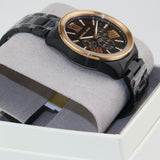 Michael Kors Wren Chronograph Black Dial Black Steel Strap Watch For Men - MK8933 Authentic Buy Shop Now