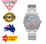 Guess G Twist Diamonds Silver Dial Silver Steel Strap Watch For Women - W1201L1 Authentic Buy Shop Now