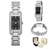 Burberry Heritage Black Dial Silver Steel Strap Watch For Women - BU9601 Authentic Buy Shop Now