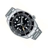 Seiko Prosprex Dark Depths GMT Automatic Black Dial Silver Steel Strap Watch For Men - SPB383J1 Authentic Buy Shop Now