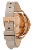 Swarovski Crystalline Aura Silver Dial Beige Leather Strap Watch for Women - 5519450 Authentic Buy Shop Now