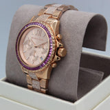 Michael Kors Everest Chronograph Rose Gold Dial Rose Gold Steel Strap Watch For Women - MK7211 Authentic Buy Shop Now