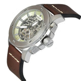 Fossil Modern Machine Automatic Skeleton White Dial Brown Leather Strap Watch for Women - ME3083 Authentic Buy Shop Now