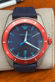 Emporio Armani Sigma Quartz Blue Dial Blue Silicone Strap Watch For Men - AR11217 Authentic Buy Shop Now