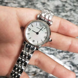 Emporio Armani Gianni T Bar Mother of Pearl Dial Silver Steel Strap Watch For Women - AR1688 Authentic Buy Shop Now