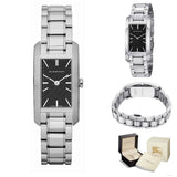 Burberry Heritage Black Dial Silver Steel Strap Watch For Women - BU9401 Authentic Buy Shop Now