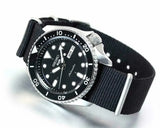 Seiko 5 Sports SKX Automatic Black Dial Black NATO Strap Watch For Men - SRPD55K3 Authentic Buy Shop Now