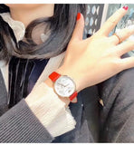 Emporio Armani Kappa Classic Quartz Silver Dial Red Leather Strap Watch For Women - AR11114 Authentic Buy Shop Now