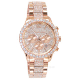 Michael Kors Layton Chronograph Rose Gold Dial Rose Gold Steel Strap Watch For Women - MK7285 Authentic Buy Shop Now
