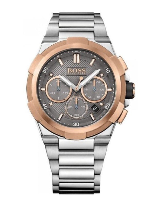 Hugo Boss Supernova Grey Dial Silver Steel Strap Watch for Men - 1513362 Authentic Buy Shop Now