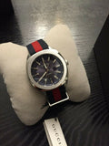 Gucci GG2570 Quartz Blue Dial Blue & Red Nylon Strap Watch For Men - YA142304 Authentic Buy Shop Now