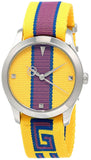 Gucci G Timeless Quartz Yellow & Purple Dial Yellow & Purple NATO Strap Watch For Men - YA1264069 Authentic Buy Shop Now