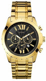Guess Optic Multifunction Black Dial Gold Steel Strap Watch for Men - W0193G1 Authentic Buy Shop Now