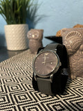 Emporio Armani Classic Quartz Grey Dial Grey Leather Strap Watch For Men - AR1730 Authentic Buy Shop Now