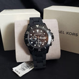 Michael Kors Everest Chronograph Black Dial Black Silicone Strap Watch For Men - MK8980 Authentic Buy Shop Now