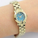 Marc Jacobs Amy Dinky Blue Dial Gold Steel Strap Watch for Women - MBM3229 Authentic Buy Shop Now