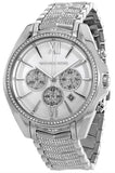 Michael Kors Whitney Chronograph Crystals Silver Dial Silver Steel Strap Watch For Women - MK6728 Authentic Buy Shop Now
