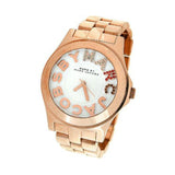 Marc Jacobs Rivera White Dial Rose Gold Steel Strap Watch for Women - MBM3138 Authentic Buy Shop Now