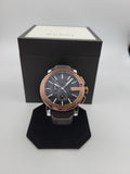 Gucci G Chrono Black Dial Brown Leather Strap Watch For Men - YA101202 Authentic Buy Shop Now