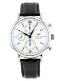 IWC Portofino Chronograph White Dial Black Leather Strap Watch for Men - IW391024 Authentic Buy Shop Now