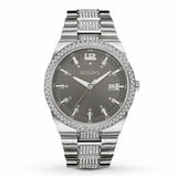 Bulova Crystal Collection Brown Dial Silver Steel Strap Watch for Men - 96B221 Authentic Buy Shop Now