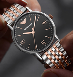 Emporio Armani Kappa Gray Dial Two Tone Steel Strap Watch for Men - AR11121 Authentic Buy Shop Now