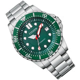 Citizen Promaster Mechanical Green Dial Silver Steel Strap Watch For Men - NJ0129-87X Authentic Buy Shop Now