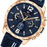 Tommy Hilfiger Decker Multifunction Blue Dial Blue Rubber Strap Watch for Men - 1791474 Authentic Buy Shop Now