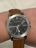 Burberry The City Black Dial Brown Leather Strap Watch for Men - BU9905 Authentic Buy Shop Now
