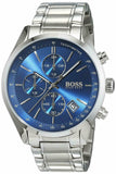 Hugo Boss Grand Prix Blue Dial Silver Steel Strap Watch for Men - 1513478 Authentic Buy Shop Now