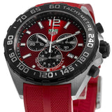 Tag Heuer Formula 1 Chronograph Red Dial Red Rubber Strap Watch for Men - CAZ101AN.FT8055 Authentic Buy Shop Now