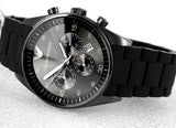 Emporio Armani Sportivo Chronograph Black Dial Black Stainless Steel Watch For Men - AR5889 Authentic Buy Shop Now